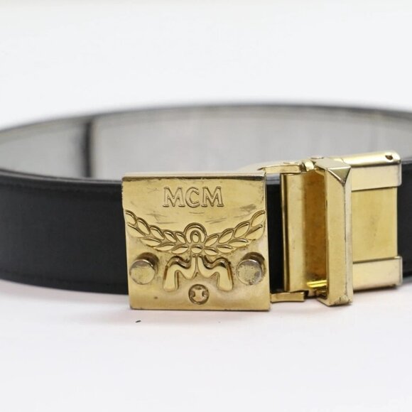 MCM Viestos Reversible Belt Silver & Black Size 43 - Picture 1 of 15